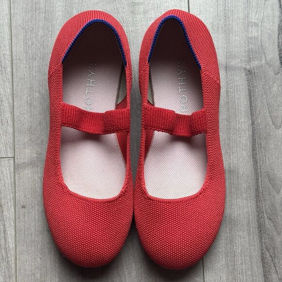 Rothy’s Girls Mary Jane Shoes Red Size 3 Kids Eco-Friendly Washable Flats - Picture 4 of 8